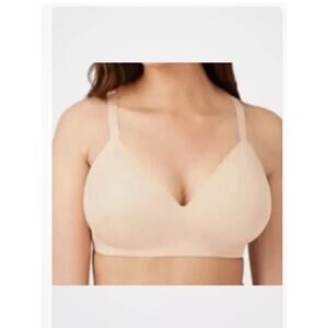Wacoal Ultimate Side Smoother Wire Free T-Shirt Bra 852281 Beige 38D Retail $65